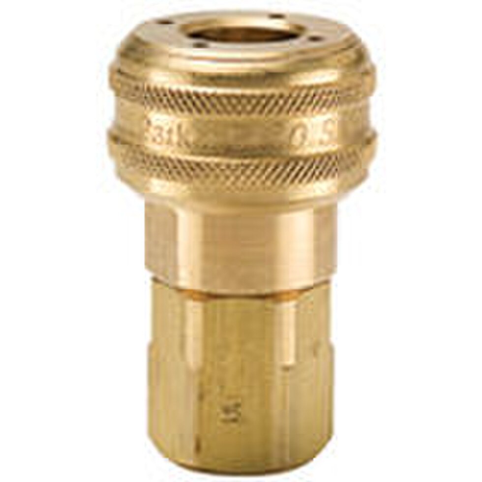 30 Series Brass Coupler with Female Threads Depatie Fluid Power